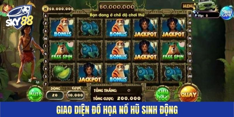 Giao diện đồ họa Nổ hũ sinh động