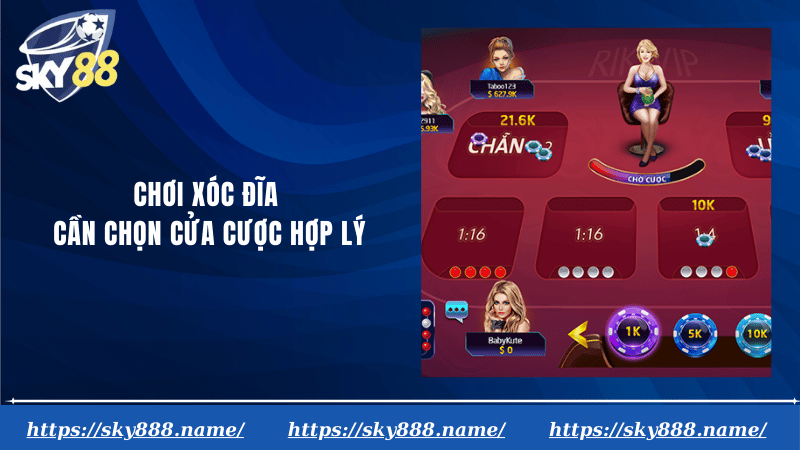 Chơi xóc đĩa cần chọn cửa cược hợp lý