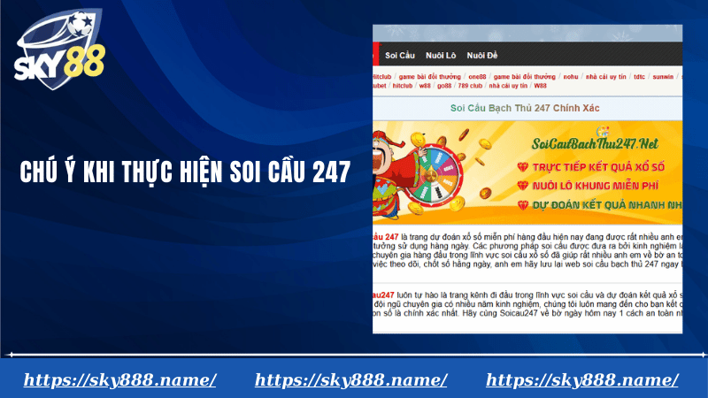 Chú ý khi thực hiện soi cầu 247