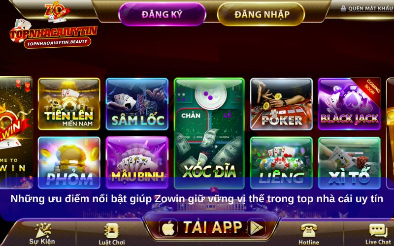 Một vài ưu điểm của Zowin