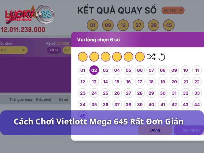Hướng dẫn cách chơi vietlott mega 645 đơn giản
